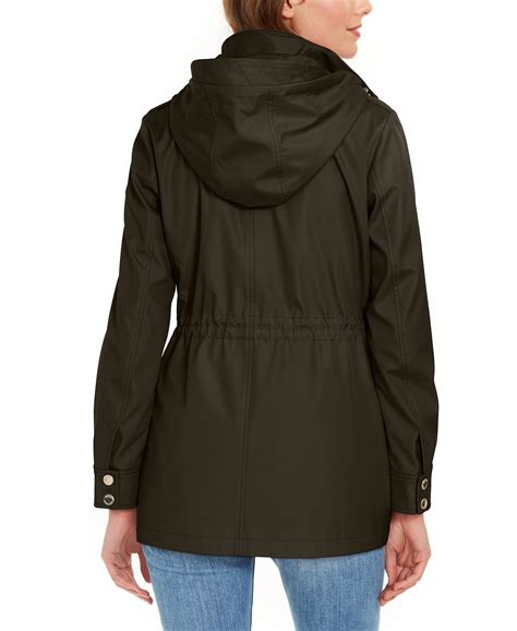 michael kors women hooded softshell jacket|Michael Kors anorak.